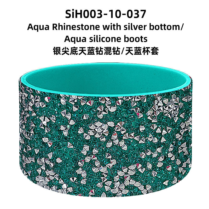 Wholesale New Diamond Silicone Ice Fighter Cup Sports Water Bottle Space Cup Cup Bottom Cover